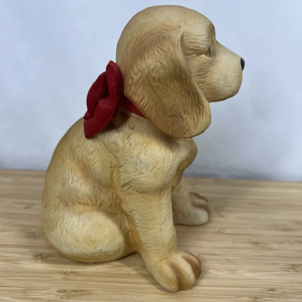 VTG Golden Lab Puppy Music Box By The San Francisco Music Box Company Tested